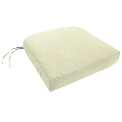 Knife Edge Indoor/Outdoor Sunbrella Dining Chair Cushion Highland Dunes Fabric: Canvas Natural, Size: 3.5x22 H x 17x22 W x 18x22