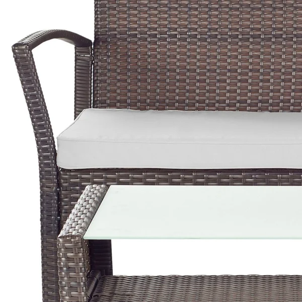 Safavieh Avaron 4 PC Outdoor Set - Brown - Grey