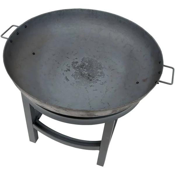 Sunnydaze 30-Inch Cast Iron Fire Pit with Built-in Log Rack