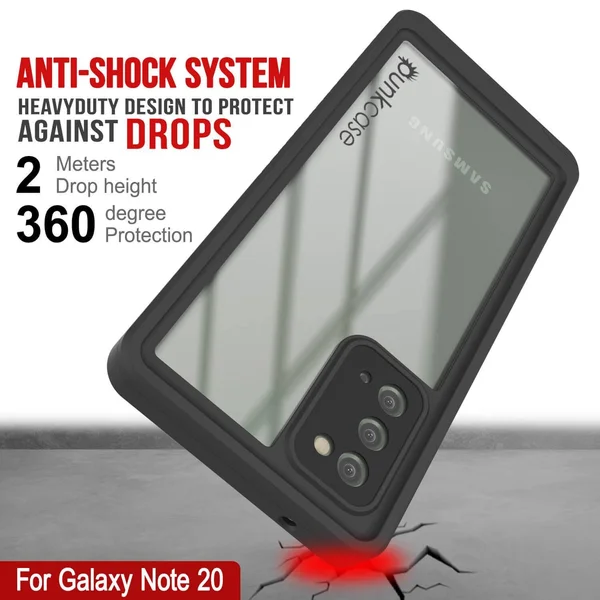Galaxy Note 20 Case - Punkcase [Extreme Series] Armor Cover w/ Built in Screen Protector [Red] - Red