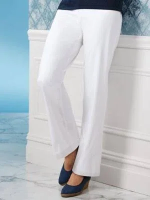 Alfred Dunner Women's Denim and Twill Jeans - White 14