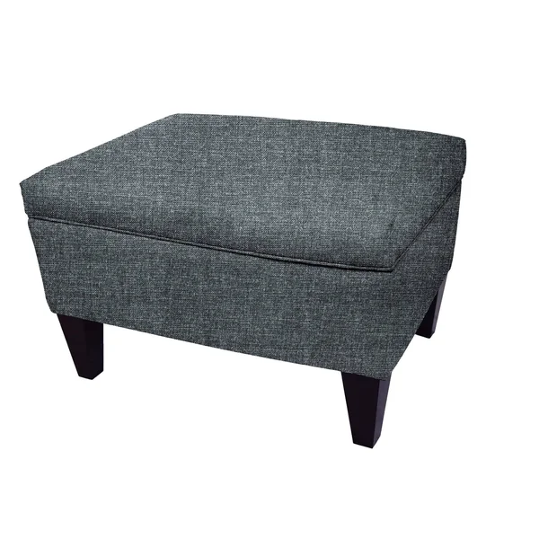 MJL Furniture Brooklyn Upholstered Square Storage Ottoman (Gold)