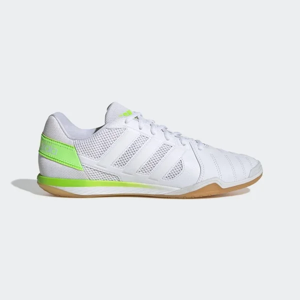 Adidas Top Sala Indoor Soccer Shoe White/White/Green - 12