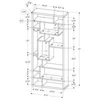 Decovio 15876-W Cecil White Bookcase