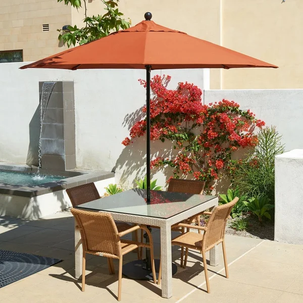 California Umbrella 9& Oceanside Series Patio Umbrella with Fiberglass Pole Fiberglass