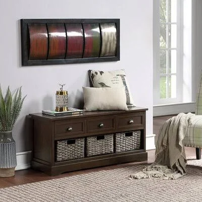 Sumas Drawers Storage Bench Longshore Tides Color: Walnut