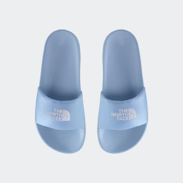The North Face Women's Nuptse Slide - 6 - Angel Falls Blue - TNF White