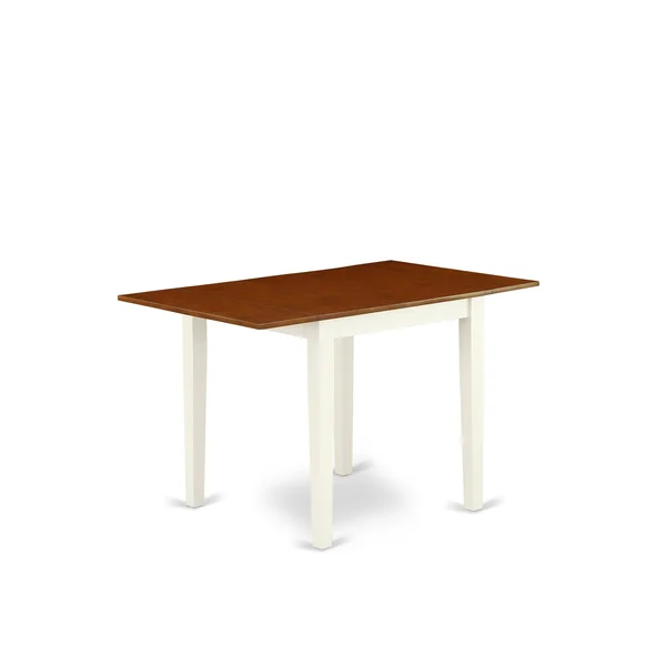 East West Furniture Dining Room Set Buttermilk & Cherry - NDPL5-WHI-C