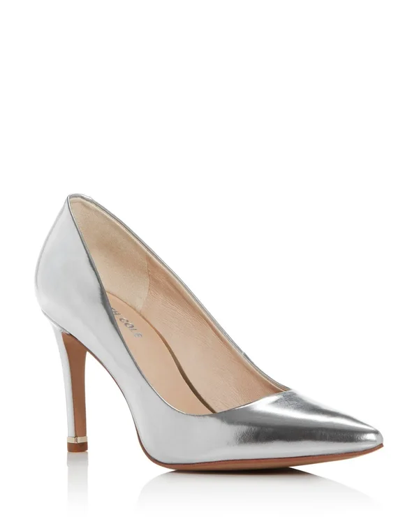 Kenneth Cole Women's Riley Pointed-Toe Pumps - Silver