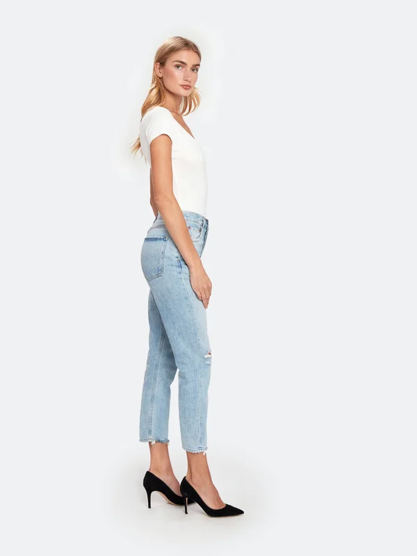 Agolde Riley High Rise Straight Crop Jeans