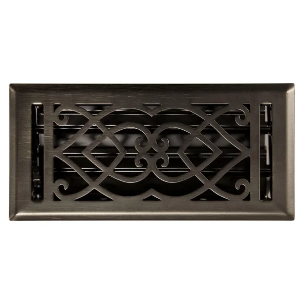 Victorian Steel Wall Register - Antique Brass 6x22 x 12x22 (7-1/4x22 x 13x22 Overall), Signature Hardware 259008