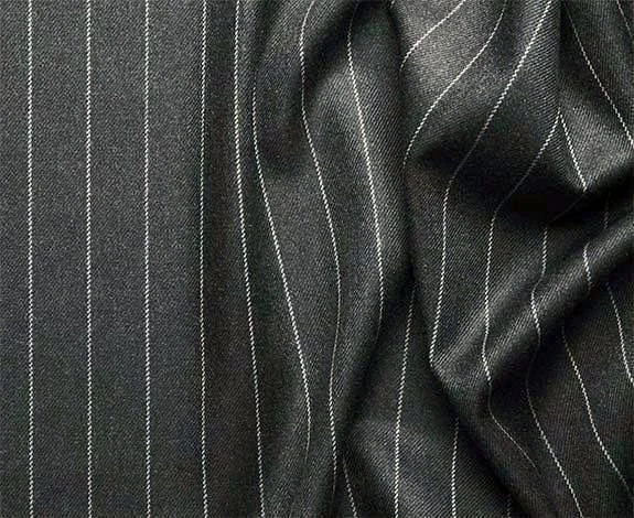 Vinci Men's Rockefeller Collection - Double Breasted Stripe Suit Charcoal Regular Fit 2 Piece 40 Long - 34 Waist, Charcoal