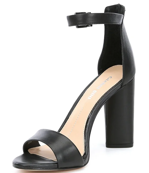 Gianni Bini Joenah Two Piece Ankle Strap Block Heel Dress Sandals - Womens, 9.5M, Spanish Sand - Dillard&s Exclusive