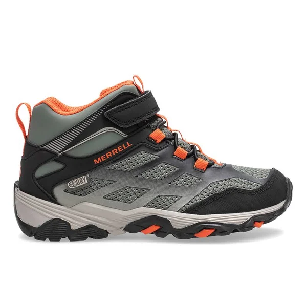 Merrell Kid's Moab FST Mid A/C Waterproof Boot, Size: 11.5, Olive/Black