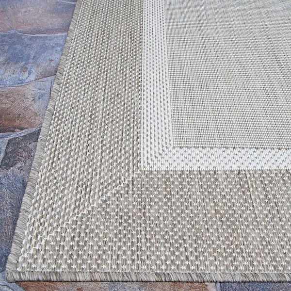 Pergola Channel Indoor/ Outdoor Area Rug - 5&3x22 x 7&6x22 - Champange/Blue