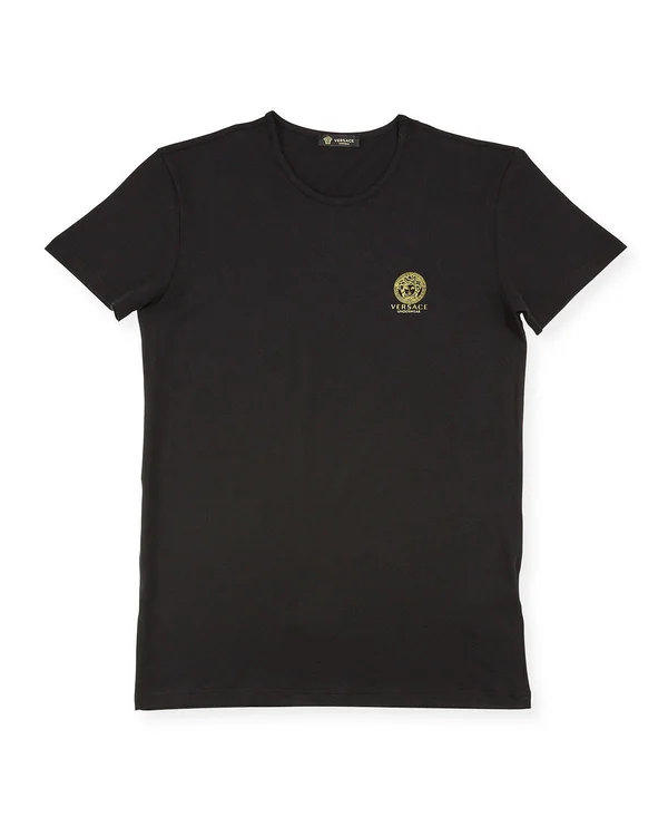 Versace Medusa Logo Crewneck T-Shirt - Black, Men's, S