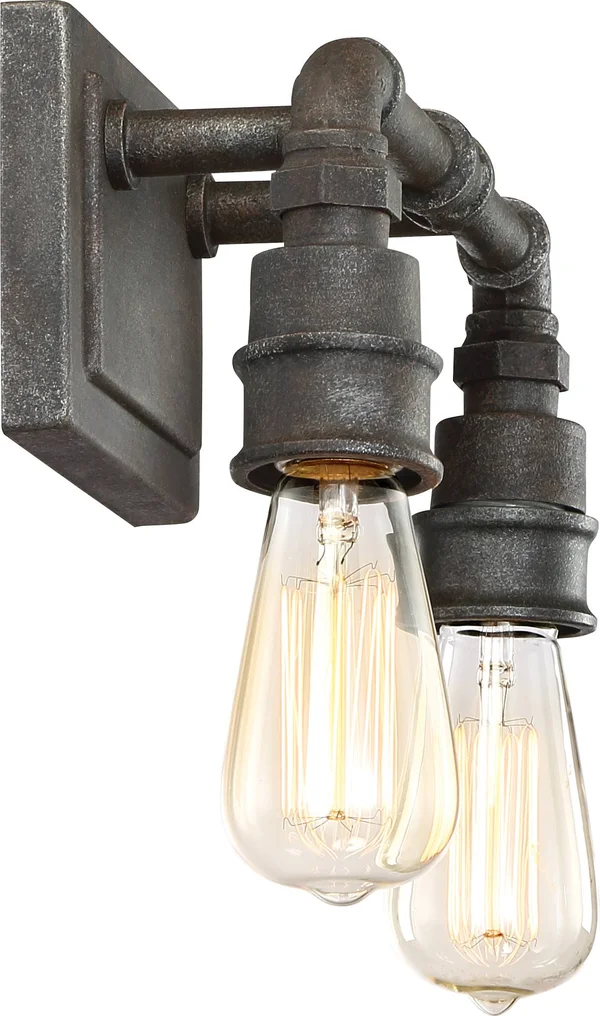 Quoizel Squire 2 Bath Light, Rustic Black - SQR8602RK