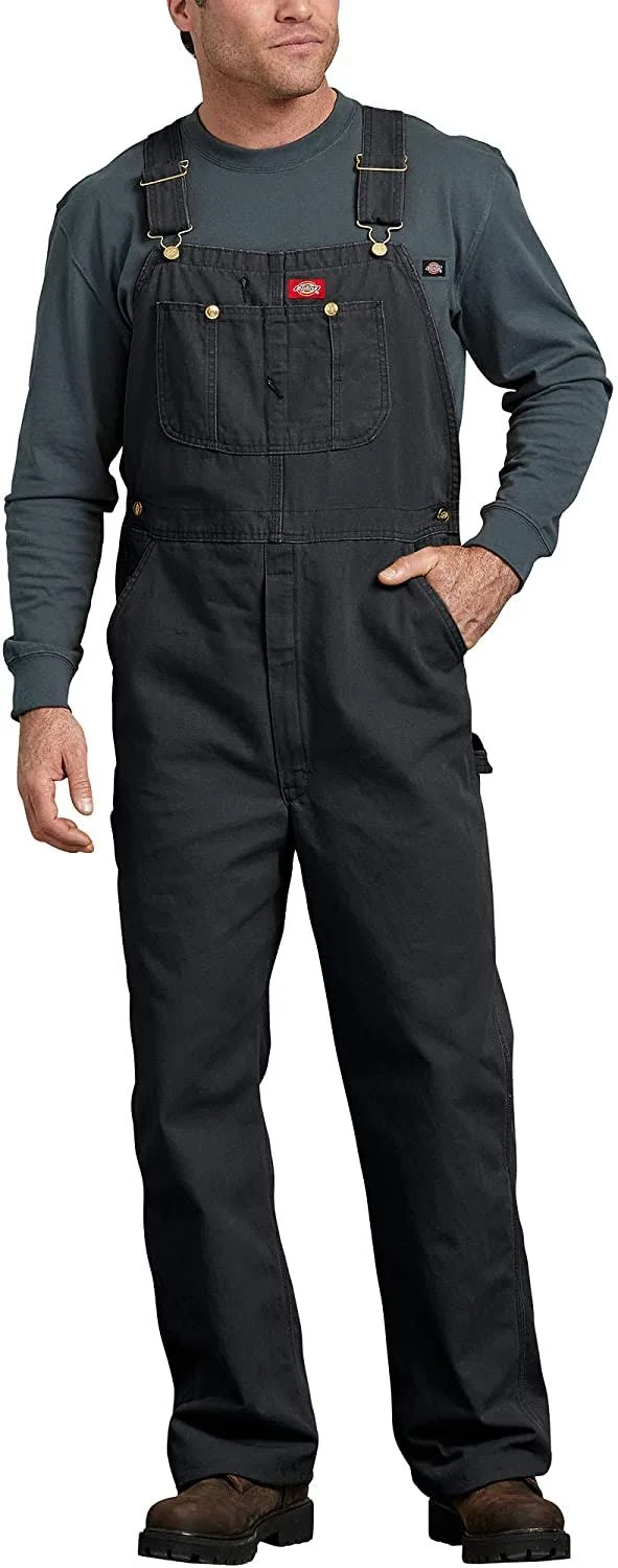 Dickies DB100 Bib Overalls - Rinsed Black - 48