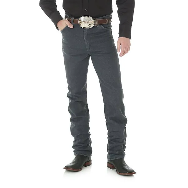 Wrangler Men's Cowboy Cut Slim Fit Charcoal Gray - 27x32