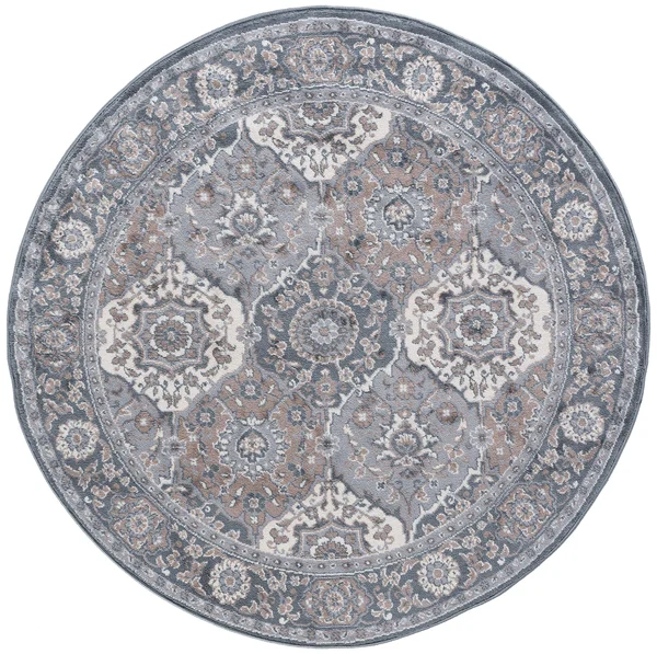 Tayse Rugs Madison Newcomb 7 ft. 10 in. Round Area Rug - Gray
