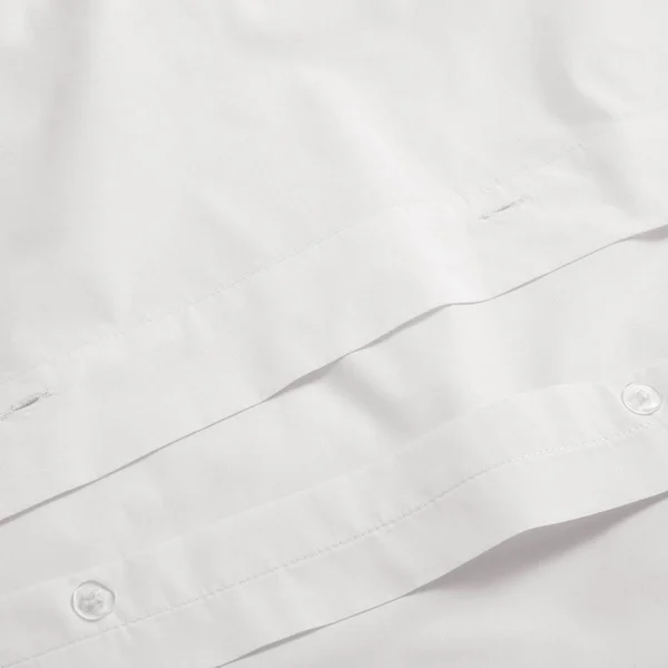 Organic Cotton Percale Duvet Set in Gray Sky - Size Full/Queen by Under The Canopy