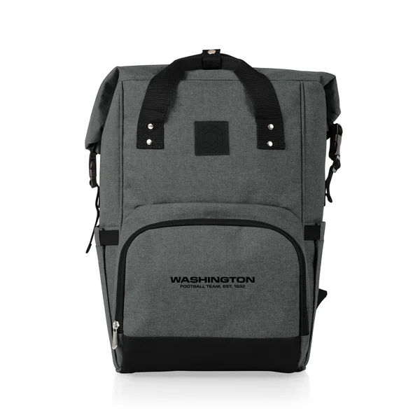 Washington Football Team - on The Go Roll-Top Cooler Backpack, (Heathered Gray) by Picnic Time Family of Brands