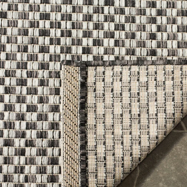 Safavieh Courtyard Judi Indoor/ Outdoor Patio Backyard Rug - 7&1 x 7&1 Square - Light Blue/Light Grey