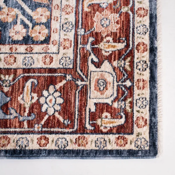 Ralph Lauren 6& x 9& Darcy Navy, Beige Rug