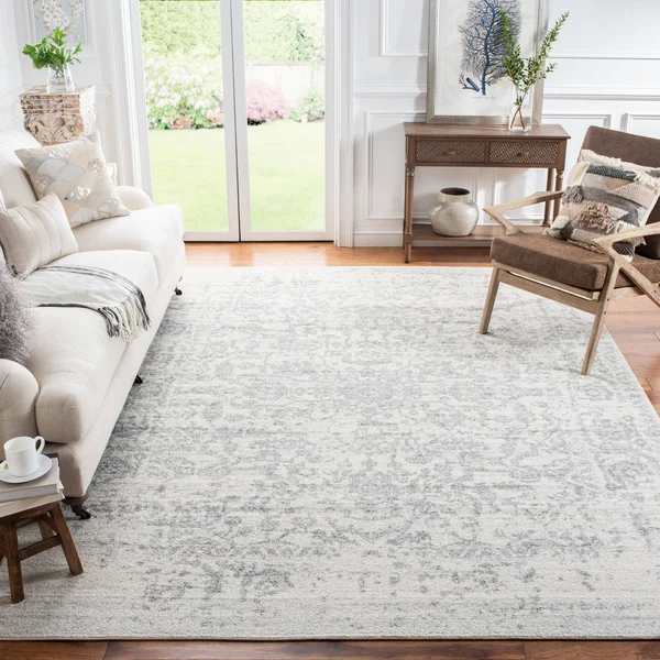 Safavieh Madison Rug Collection MAD603G - Silver, Ivory - 12& x 18&
