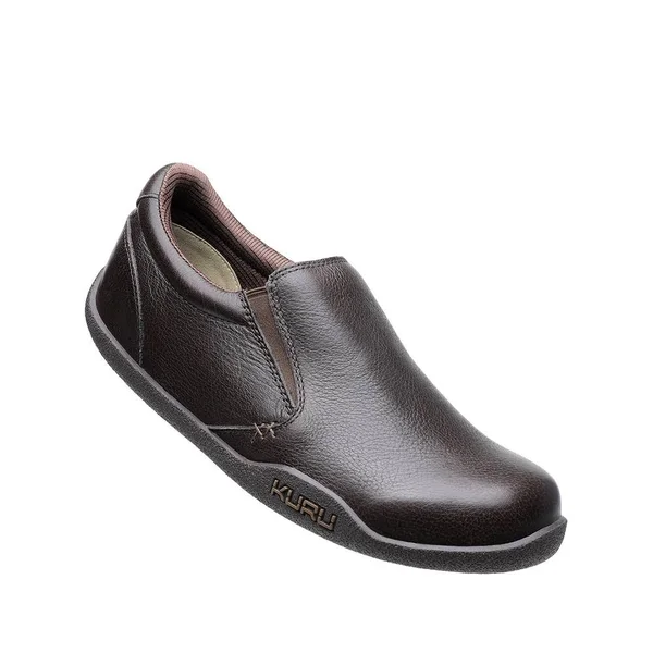 Kuru Footwear Men's Kivi Shoes in Espresso Brown Size 12.5, Leather - Best Shoes for Plantar Fasciitis Heel Pain