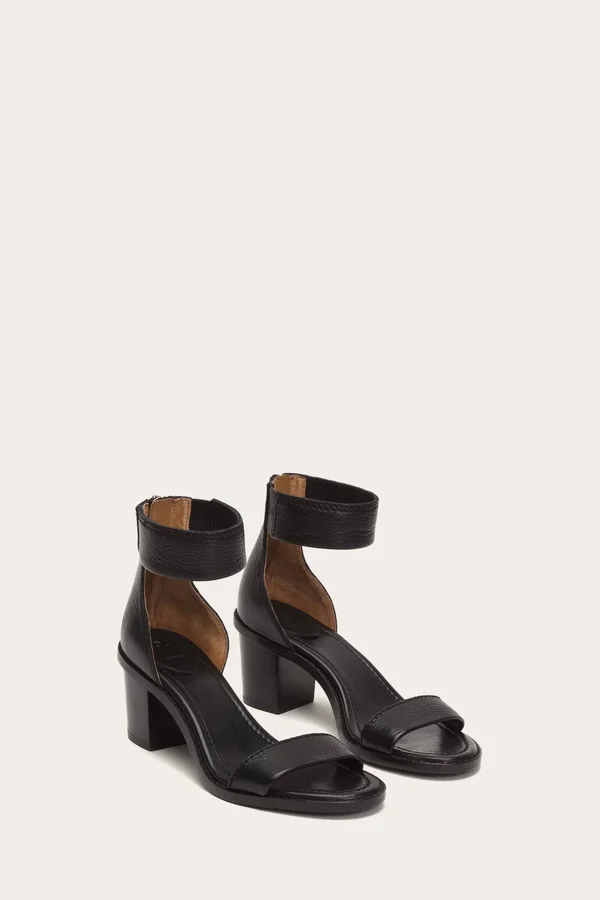 Frye Brielle Back Zip Sandal - Women's Black, 6.5