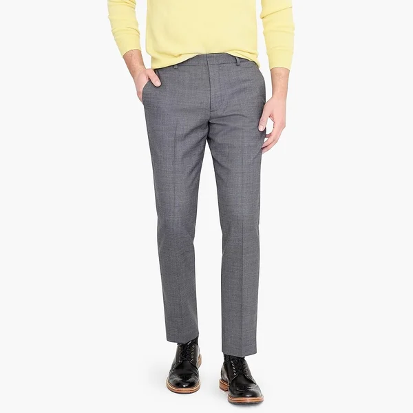 J.Crew Mens Ludlow Essential Slim-Fit Pant in Stretch Four-Season Wool (Size 34x34)