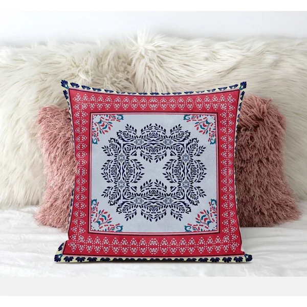 Amrita Sen Window Wreath Palace 18x22x18x22 Suede Pillow in Muted Magenta Gold