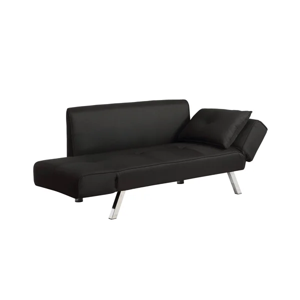 Serta Michigan Convertible Sofa with Adjustable Winged Arms - Black