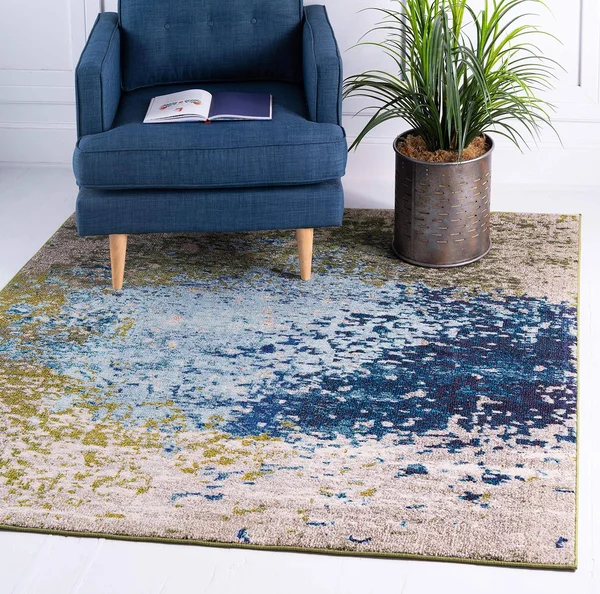 Unique Loom Vella Estrella Rug, Blue (8& 0 x 8& 0)