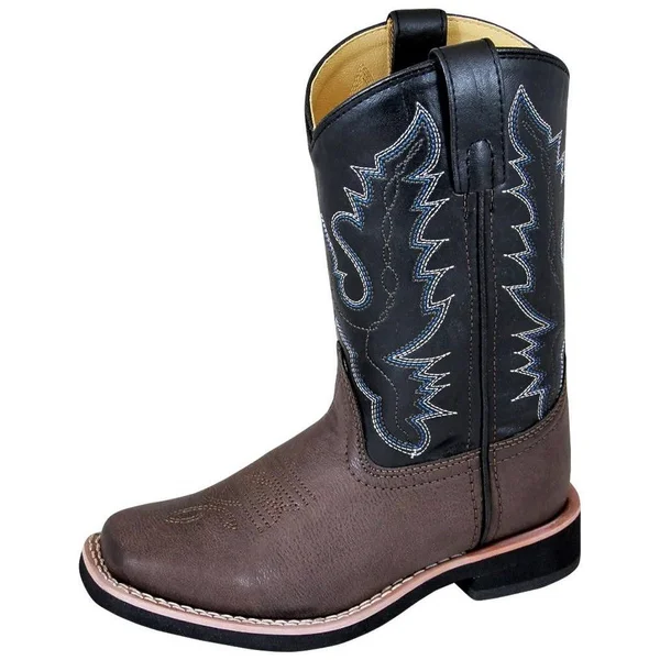 Smoky Mountain Boys Brown/Black Tyler Square Toe Western Cowboy Boots