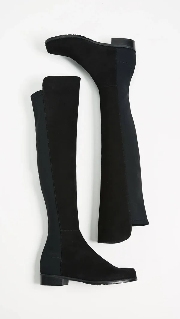 Stuart Weitzman Women's 5050 Suede Over-The-Knee Boot, Size: 10, Black