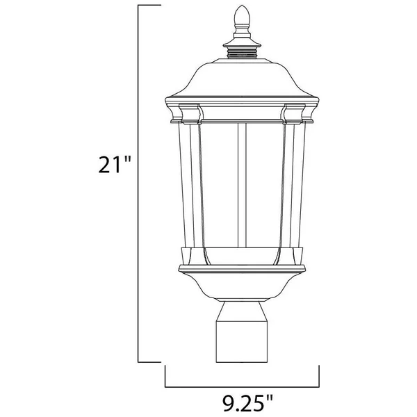 Maxim 55021CDBZ Dover LED Outdoor Post Lantern - Bronze