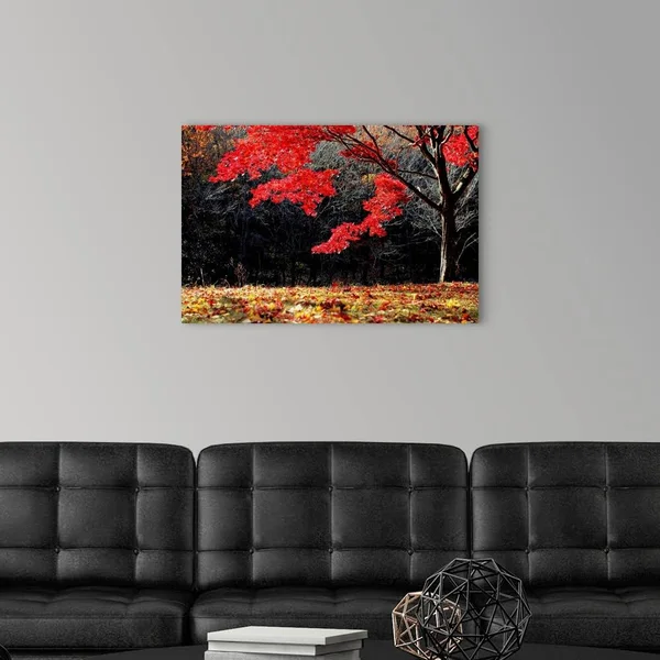 Red Tree - Large Solid-Faced Canvas Wall Art Print, Great Big Canvas