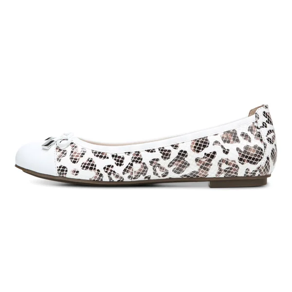Vionic Minna Women's Flat Shoes White Leopard Snake : 9.5 N