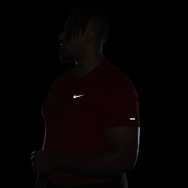 Nike Dri-Fit Miler Men's Running Top in Red - Size: 3XL, CU5992-657
