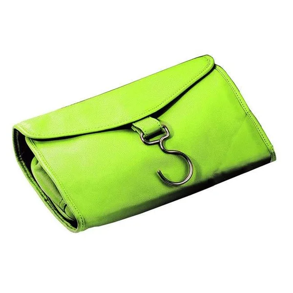 Royce Leather Hanging Toiletry Bag (Black)